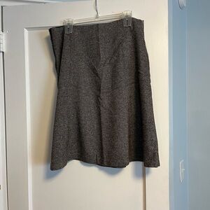 GAP Dark Gray A-Line Wool Skirt